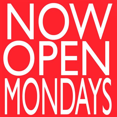 are shops open on monday